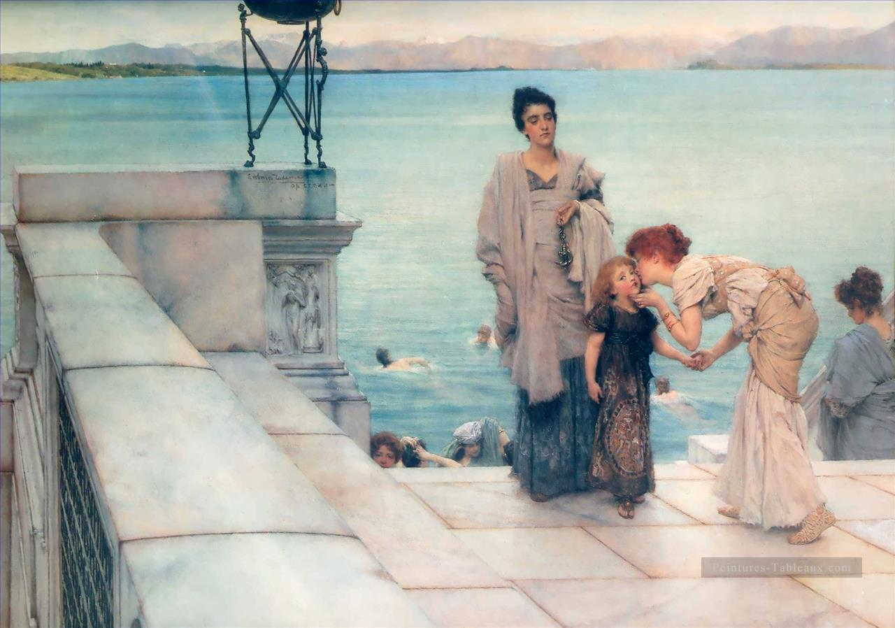 un baiser romantique Sir Lawrence Alma Tadema Peintures à l'huile